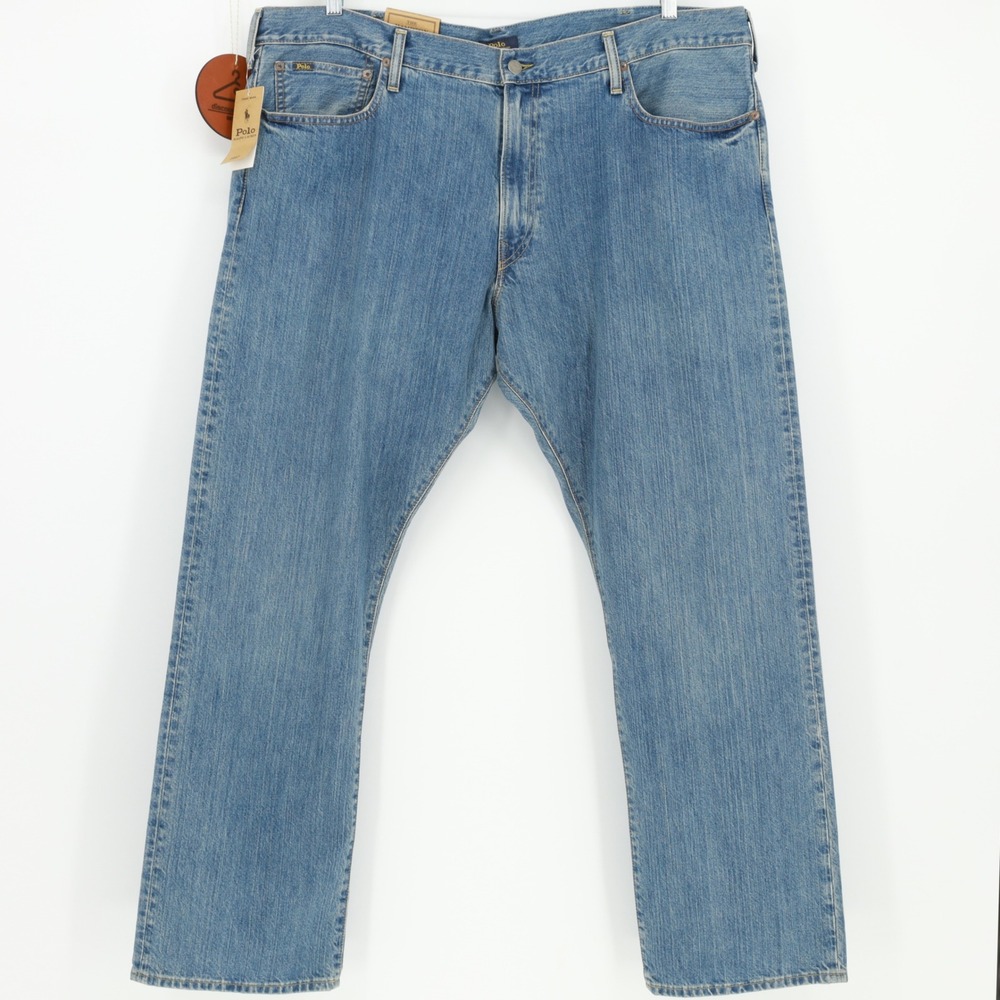Polo Ralph Lauren Hampton Relaxed Straight Jeans Blue‎ Denim 42x32 NWT